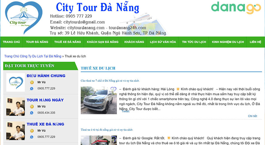 dịch vụ cho thuê xe city tour