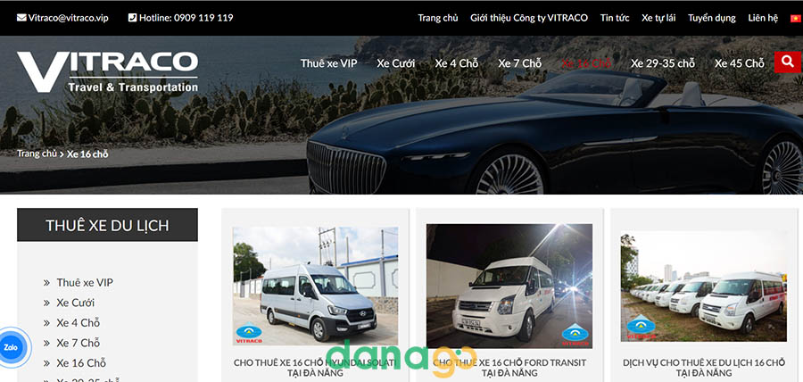 dịch vụ cho thuê xe vitraco